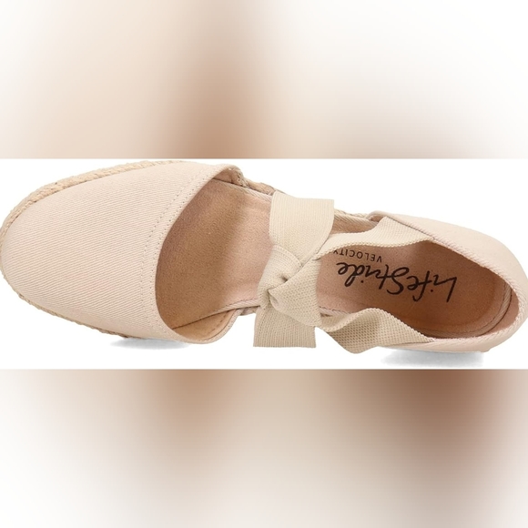 NEW Life Stride Kascade Wedge Espadrille 1 3/4" Heel Almond 6.5 New w/o Box - Picture 6 of 14